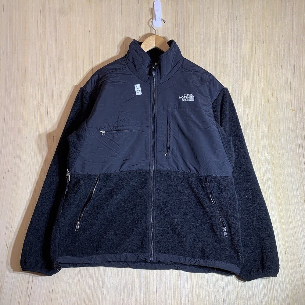 Vintage The North Face Sweater Large Black Long Sleeve Men's Zip Up Denali - Picture 1 of 15